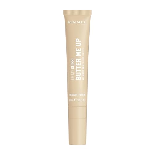 Rimmel London Oh My Gloss Butter Me Up Lip Butter Balm 001 Vanilla Frost, Hydrating Lip Balm, Tinted Lip Balm, Lip Care, Hydration, Nourishing, Squalene