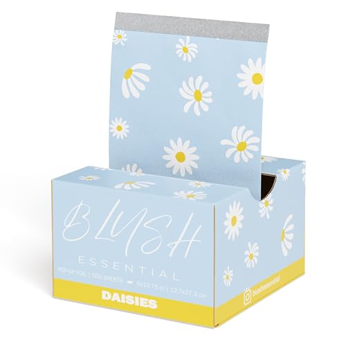 Blush Foils, Cute Pop Up Hair Foils – 5 x 10.75in, 500 (Daisies)