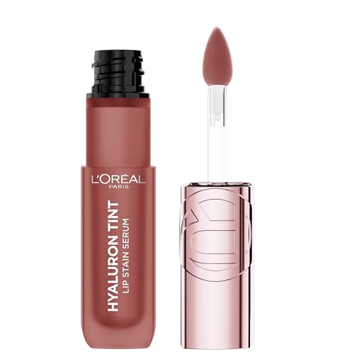 L'Oreal Paris Hyaluron Tint Lip Stain Serum, Long Lasting, Hydrating Lip Makeup Infused with Hyaluro