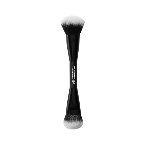 e.l.f. Cream Blush & Bronzer Duo Brush, Blending & Layering Brush