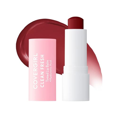 CoverGirl Clean Fresh Tinted Lip Balm, Vegan Formula, Hydrating, Natural Finish, Bliss You Berry, 1 Count — Manufacturer product photo