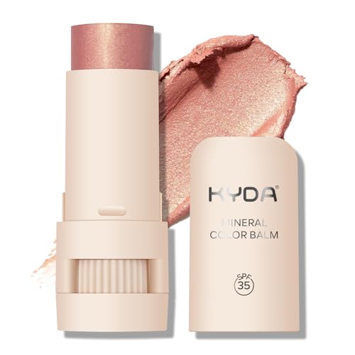 FREEORR Mineral Color Balm, SPF 35 Multi Color Stick for Lips, Cheeks& Eyes, Blendable Creamy Lightweight Formula, Buildable Shimmer Finish, Multiuse Makeup Stick, Shy