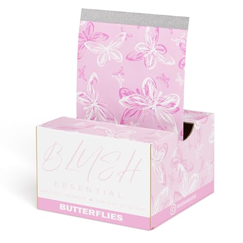 Blush Essential Cute Pop Up Hair Foils, Hair Foils for Highlighting, Butterflies Cute Foil Design - Cute Foils for Hair Stylist, Professional Foil for Hair Salon