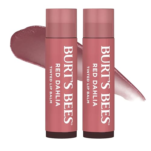 Burt's Bees Lip Tint Balm, Fiery Red Dahlia, 0.15 oz., 2 Tubes