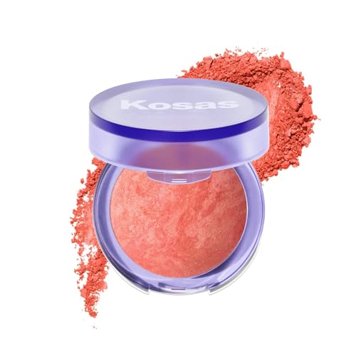 Kosas Blush Is Life Talc-Free Baked Powder Blush for Face, Warm Peach