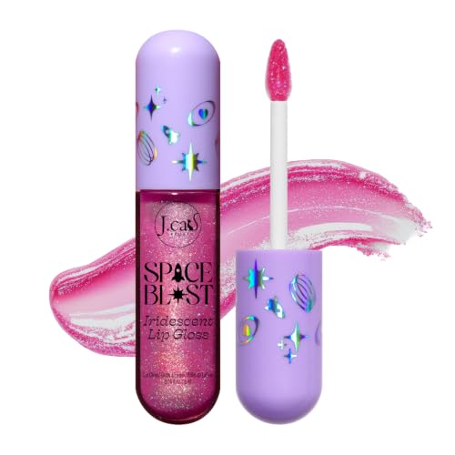 J. Cat Beauty Space Blast Lip Gloss, Iridescent Shine, Cosmic Sparkle, SIL102